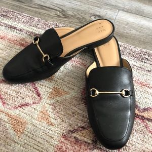 Black loafers